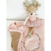 Wreath Double Sided Blanket, Pink and Tan - Blankets - 2 - thumbnail