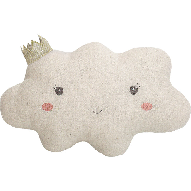Reine Cloud Pillow, White and Gold - Plush - 1