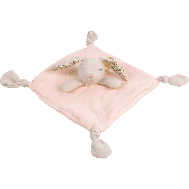 Petit Bunny Security Blankie, Pink - Blankets - 1