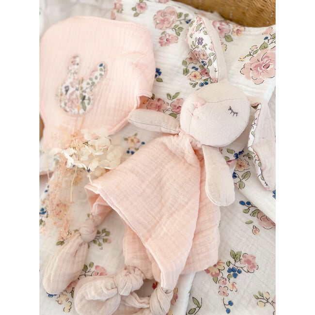 Petit Bunny Security Blankie, Pink - Blankets - 2