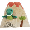 Dino Island Tooth Pillow, Tan and Green - Plush - 1 - thumbnail