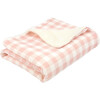 Faux Fur Blanket, Pink Gingham - Blankets - 2 - thumbnail