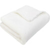 Charmante Faux Fur Blanket, White - Blankets - 3 - thumbnail
