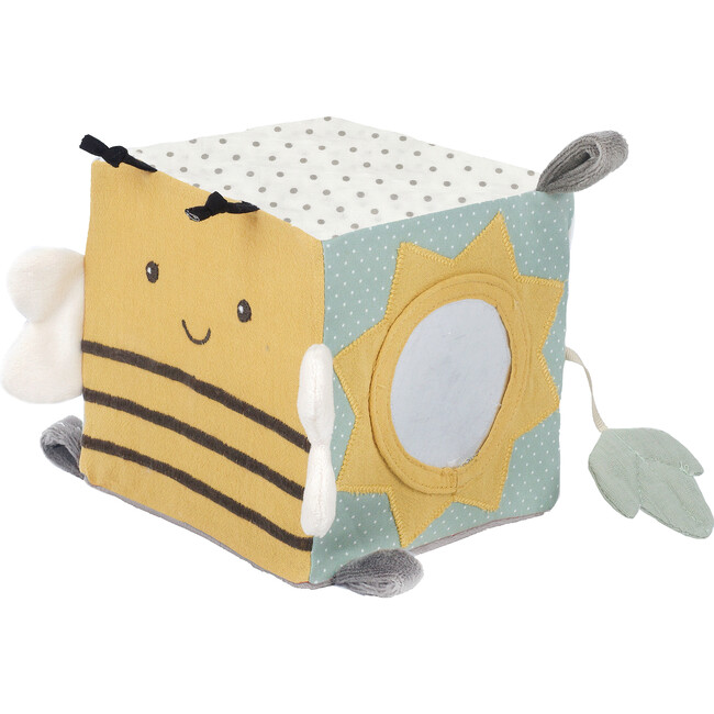 Bee Activity Cube, Yellow and Green - Plush - 1 - zoom