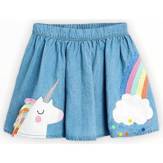 Unicorn Denim Dream Skirt, Blue