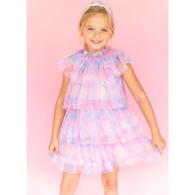 Water Color Tulle Dress, Pink - Dresses - 2