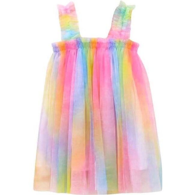 Ombre Rainbow Tulle Dress, Multi