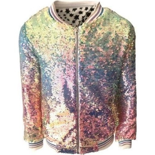 Icy Ombre Sequin Jacket, Multi