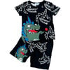 Pop Dino Set, Black - Mixed Apparel Set - 2