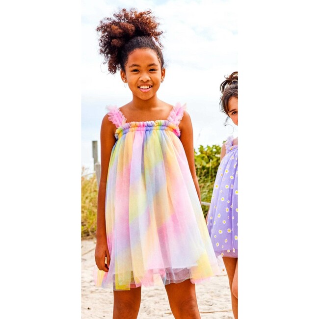 Ombre Rainbow Tulle Dress, Multi - Dresses - 3