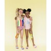 Ice Cream Ruffle Swimsuit, Pink - Swim Trunks - 3