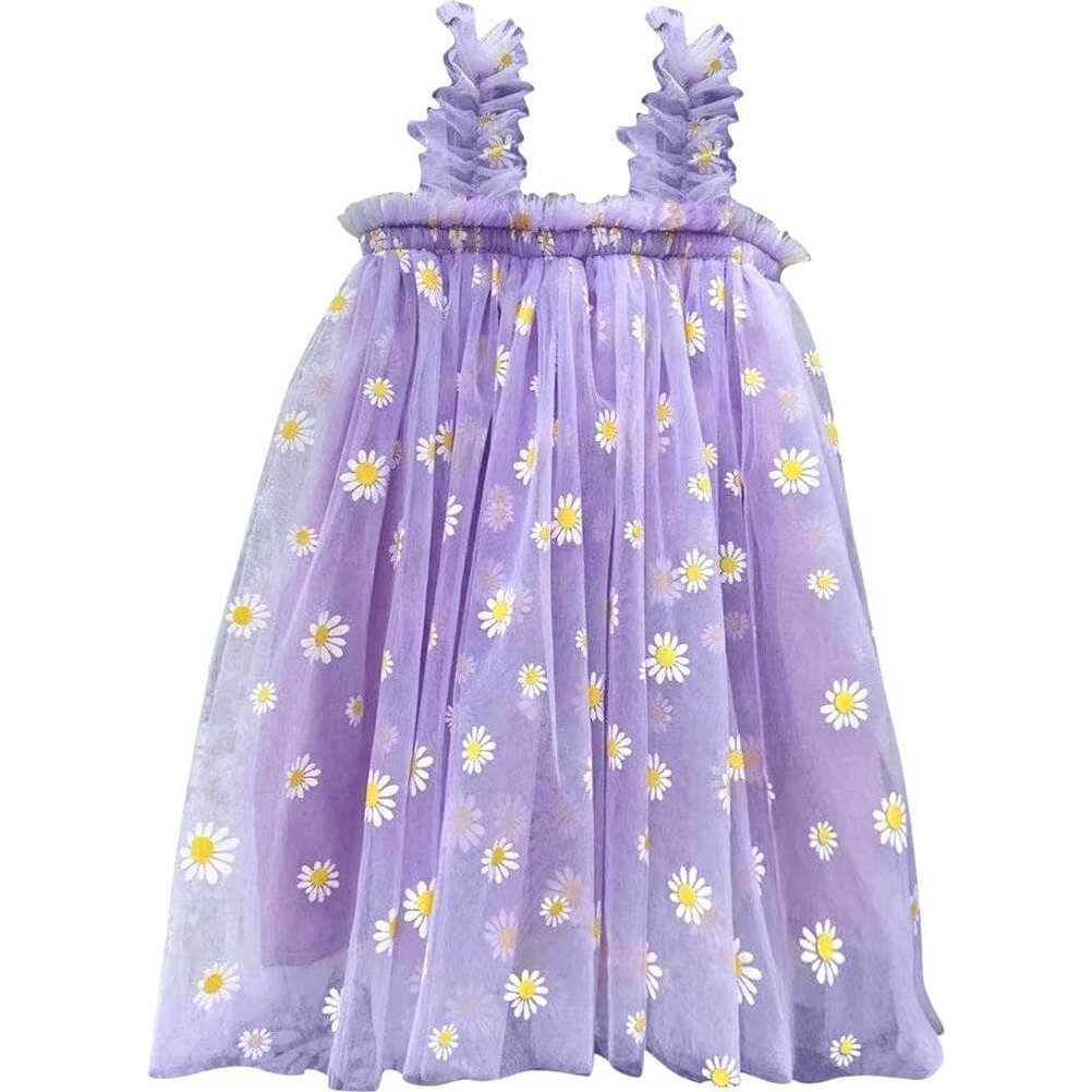 Daisy Lavender Tulle Dress, Purple - Dresses - 1