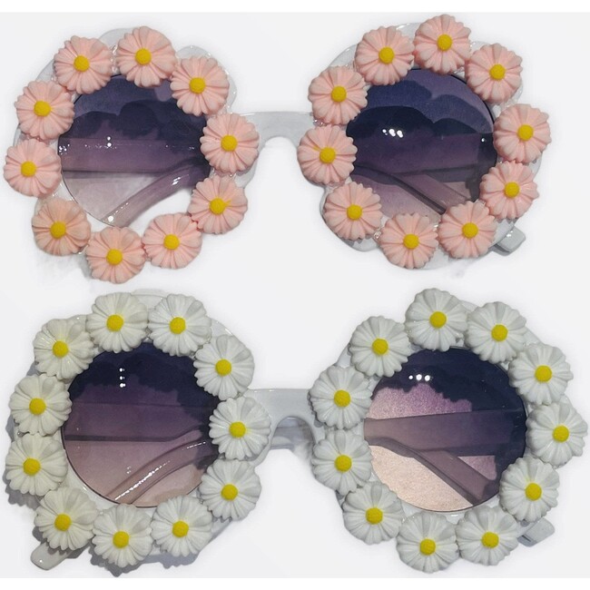 Daisy Power Sunglasses, White - Sunglasses - 1