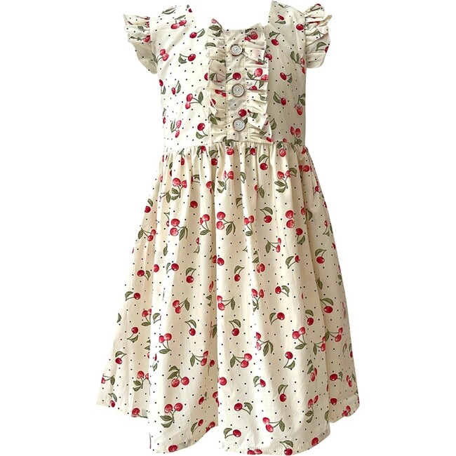 Cherry Polka Dot Dress, Multi - Dresses - 1 - zoom