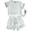 Candy Bead Ruffle Set, White - Mixed Apparel Set - 1 - thumbnail