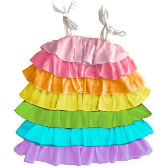 Ruffle Pastel Sun Dress, Multi - Dresses - 1 - zoom