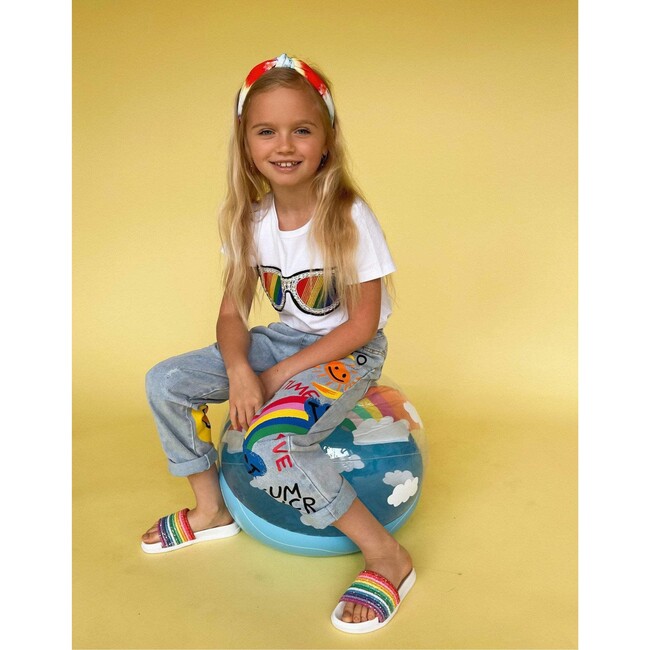 Scribble Rainbow Jeans, Blue - Jeans - 4