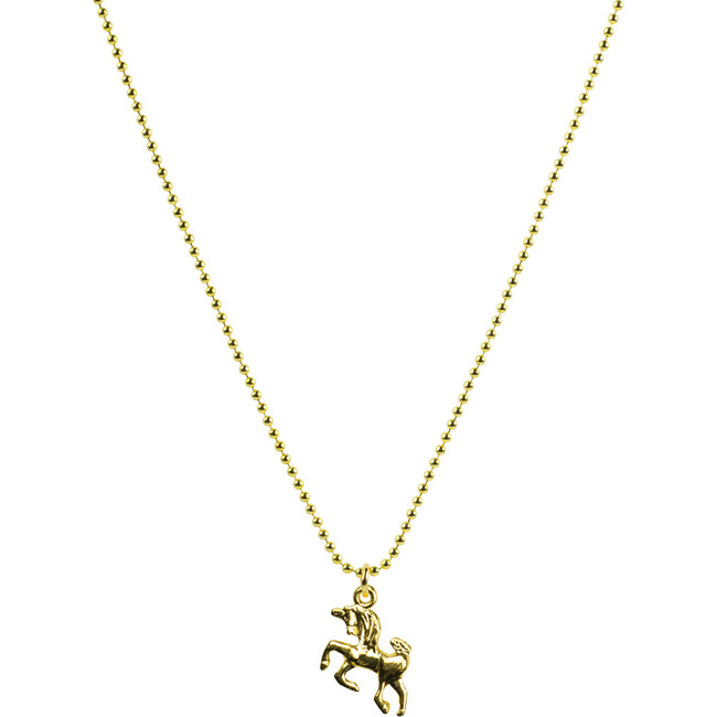 Unicorn Charm Necklace, Gold