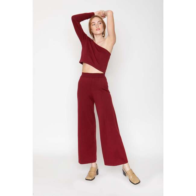 Longsleeve Lora Top, Burgundy - Sweaters - 2