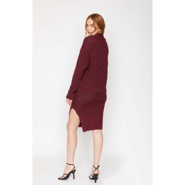 Selby Pullover, Burgundy - Sweaters - 3