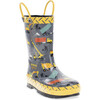 Work Zone Printed Rain Boot, Grey - Boots - 2