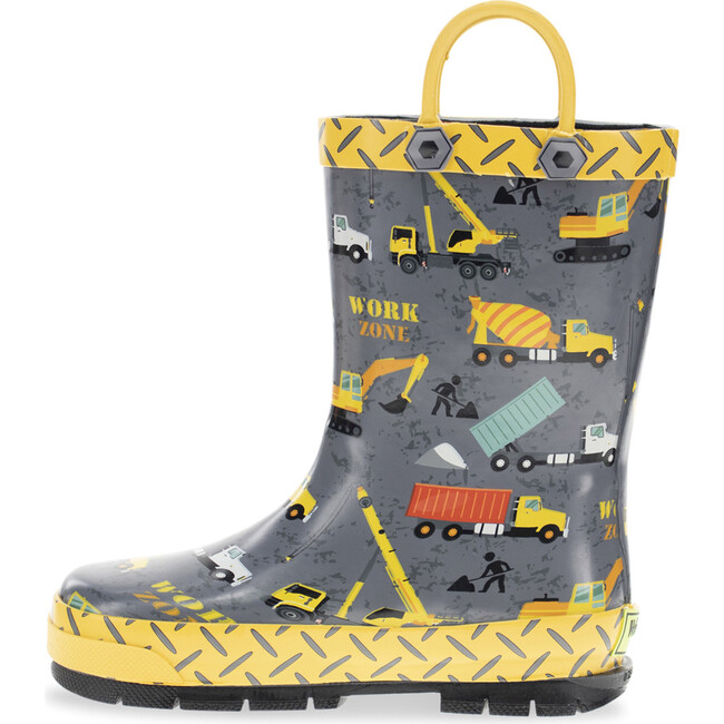 Work Zone Printed Rain Boot, Grey - Boots - 4