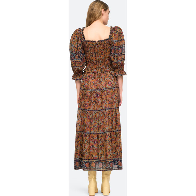 Women's Rosita Smocked Dress, Brown - Dresses - 2