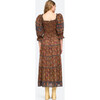 Women's Rosita Smocked Dress, Brown - Dresses - 2