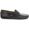 Adult Penny Smooth Leather Moccasins, Black - Slip Ons - 1 - thumbnail