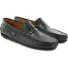 Adult Penny Smooth Leather Moccasins, Black - Slip Ons - 3