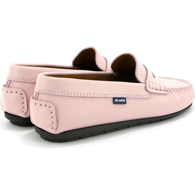 Adult Penny Smooth Leather Moccasins, Light Pink - Slip Ons - 4