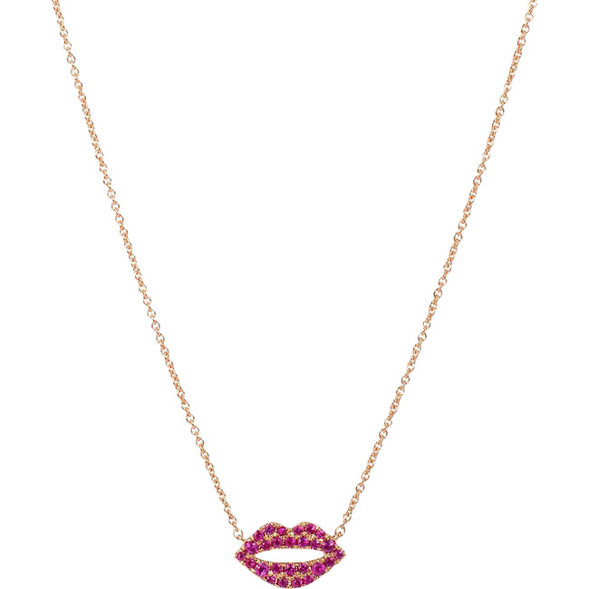 Women's Scarlett Kiss Pink Sapphire Necklace