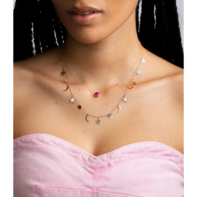 Women's Honor's Pink Heart Necklace - Necklaces - 2