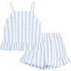 Woven Tank & Short Set, Blue - Mixed Apparel Set - 1 - thumbnail