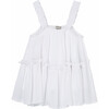 Babydoll Tank, White - Blouses - 1 - thumbnail