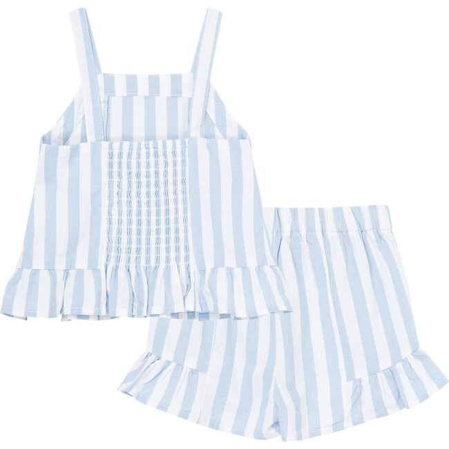 Woven Tank & Short Set, Blue - Mixed Apparel Set - 2