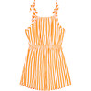 Mock Wrap Romper, Orange - Rompers - 2