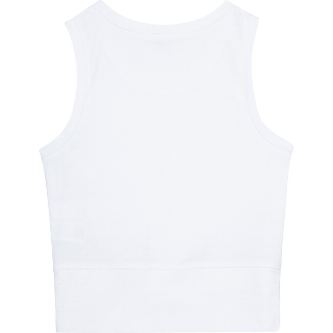 Tie Front Top, White - Blouses - 2