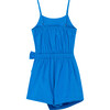 Gathered Romper, Blue - Rompers - 2
