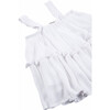 Baby Babydoll Tank & Short Set, White - Blouses - 3