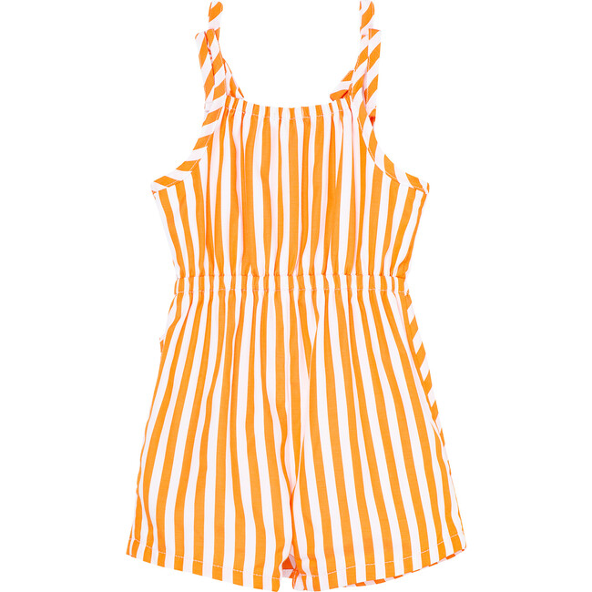Baby Mock Wrap Romper, Orange - Rompers - 2