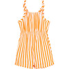 Baby Mock Wrap Romper, Orange - Rompers - 2