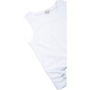 Tie Front Top, White - Blouses - 3