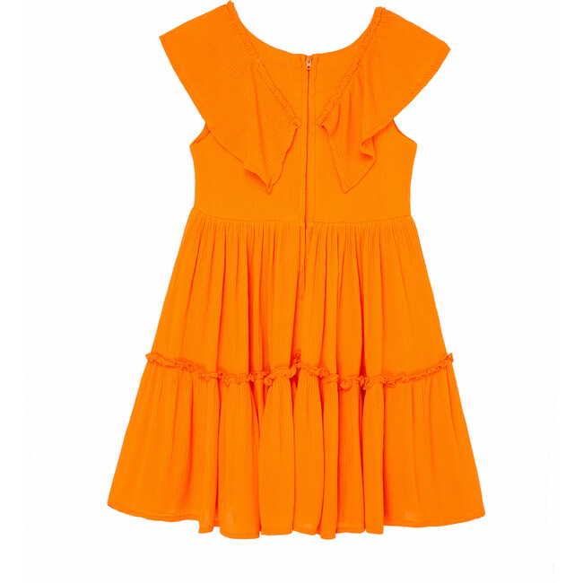 Tiered Dress, Orange - Dresses - 2