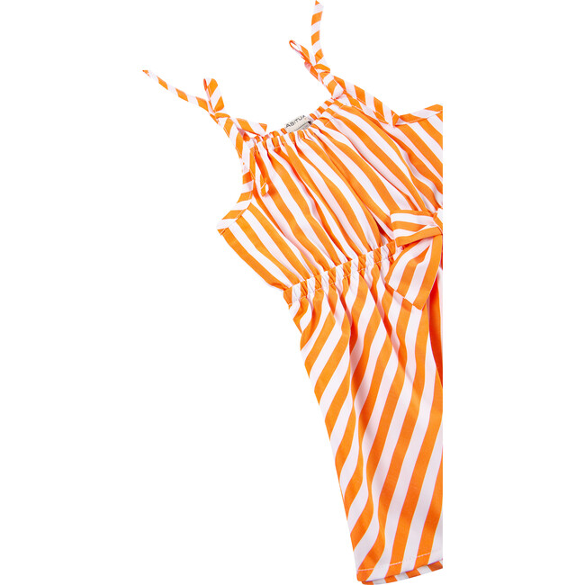 Baby Mock Wrap Romper, Orange - Rompers - 3