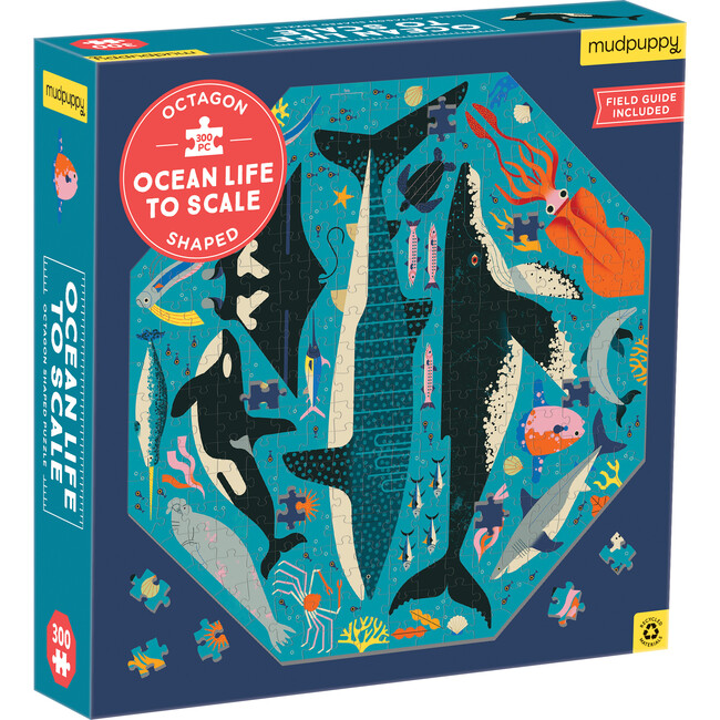 Ocean Life to Scale 300 Piece Octagon Shaped Puzzle