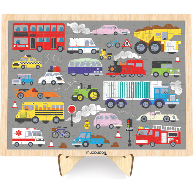 On The Move 100 Piece Wood Puzzle + Display