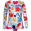Girls Knot Longsleeve Swimsuit, Paper Cuts - One Pieces - 1 - thumbnail