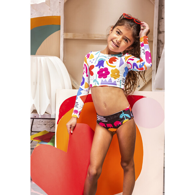 Girls Sun Longsleeve Bikini, Paper Cuts - Two Pieces - 2