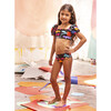 Girls Bubble Bikini, Paper Cuts Black - Two Pieces - 2